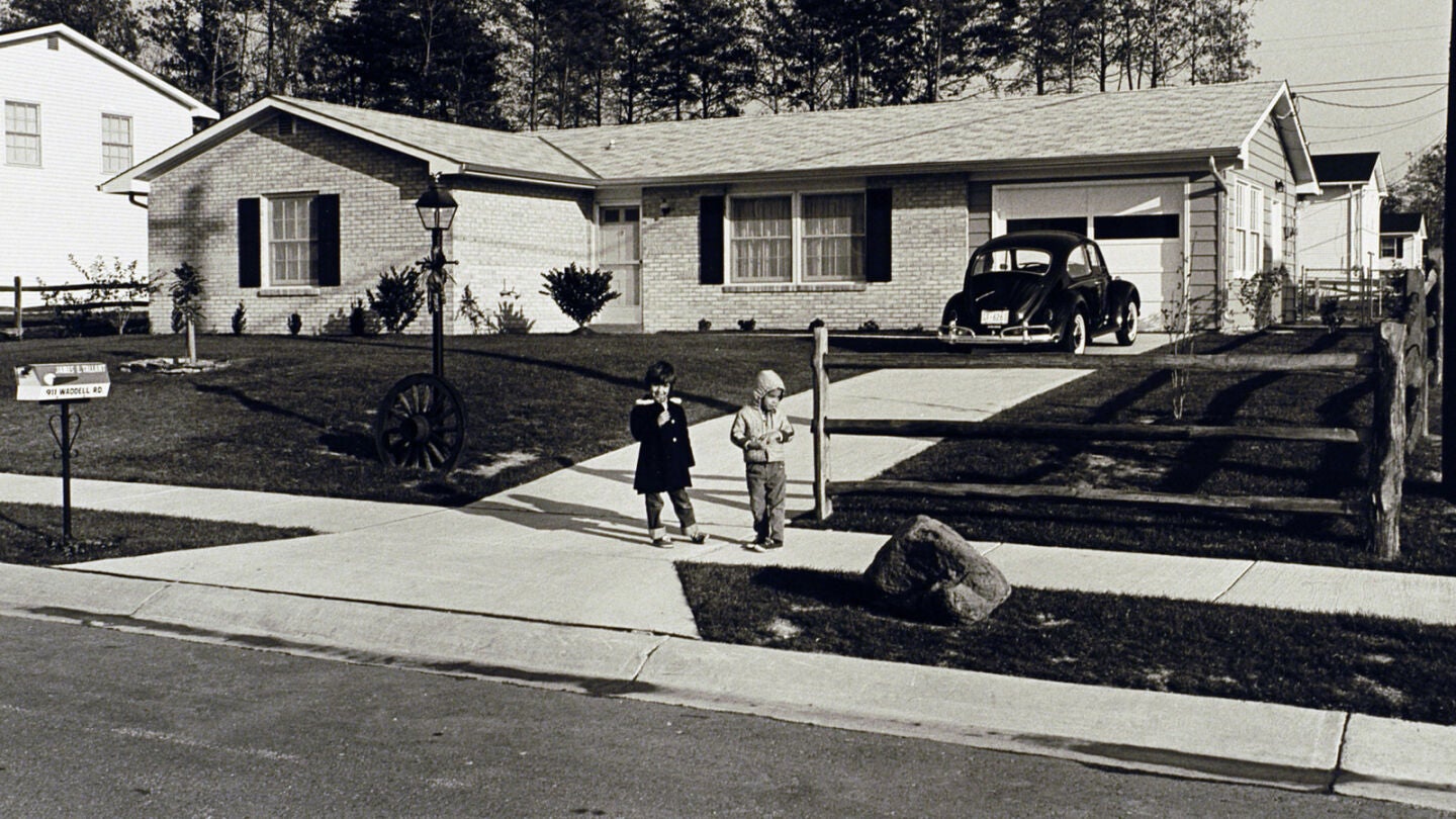 Barrio residencial estadounidense. 1950