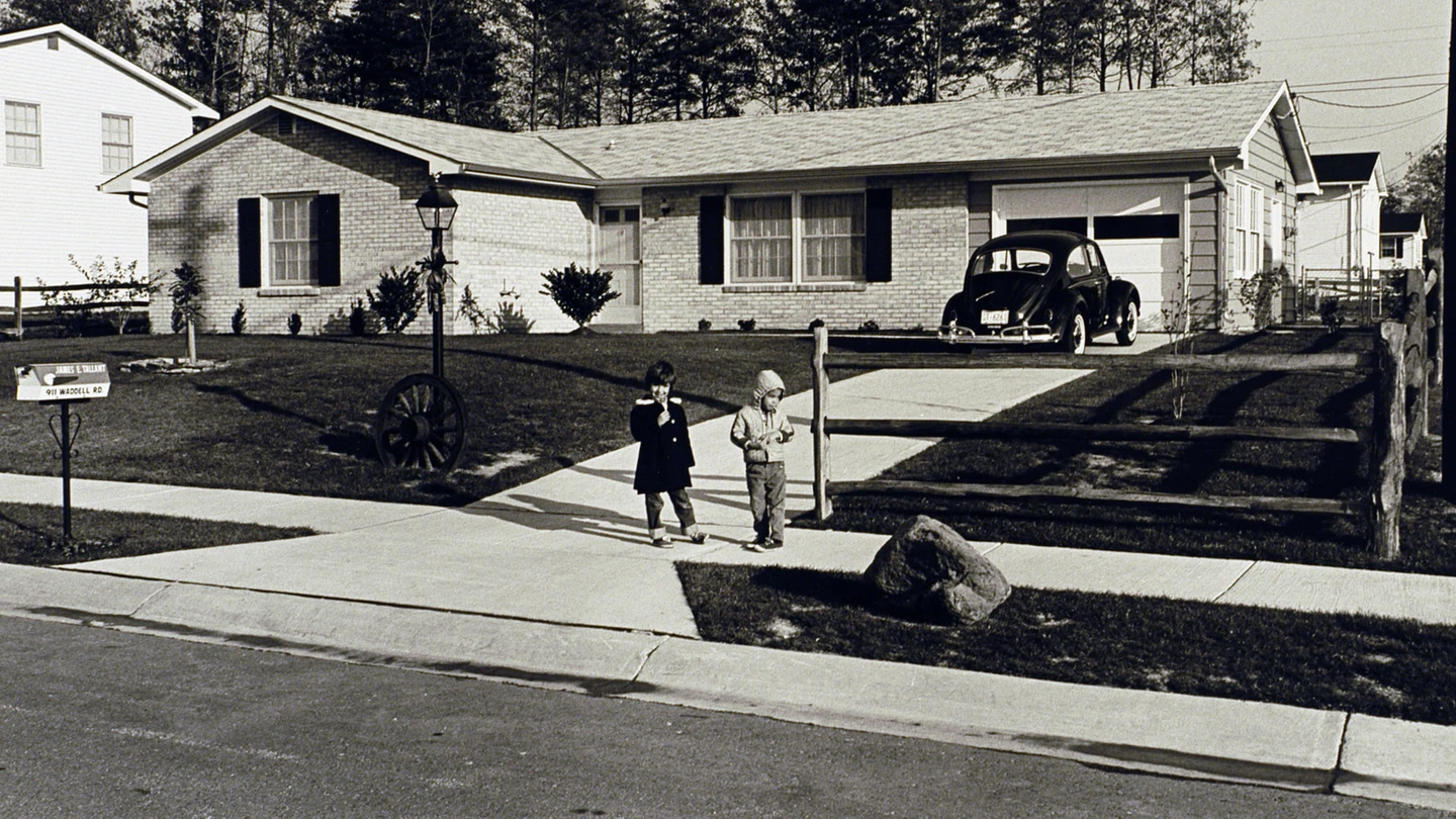 Barrio residencial estadounidense. 1950 Barrio residencial estadounidense. 1950