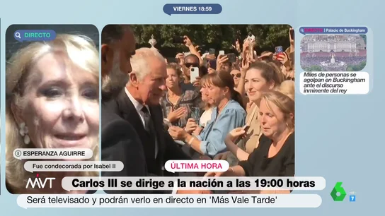 Esperanza Aguirre recuerda el día en el que fue condecorada por la reina Isabel II: "Soy muy anglófila" Esperanza Aguirre recuerda el día en el que fue condecorada por la reina Isabel II: "Soy muy anglófila"