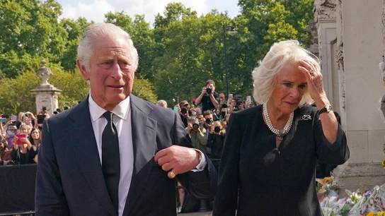 Carlos y Camila a su llegada a Buckingham Palace Carlos y Camila a su llegada a Buckingham Palace