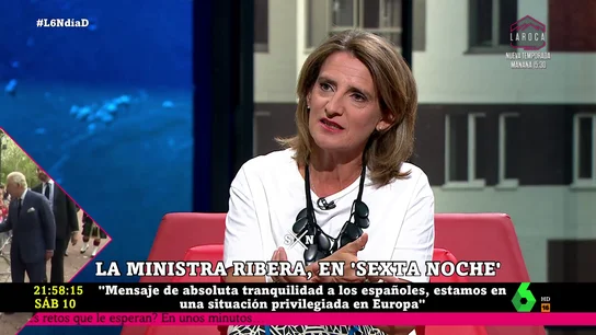 Teresa Ribera niega posibles apagones en invierno por la crisis energética: "Van a tocar el interruptor y se va a encender la luz" Teresa Ribera niega posibles apagones en invierno por la crisis energética: "Van a tocar el interruptor y se va a encender la luz"