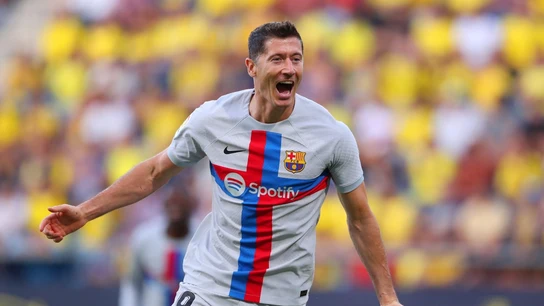 Robert Lewandowski celebra su gol ante el Cádiz Robert Lewandowski celebra su gol ante el Cádiz