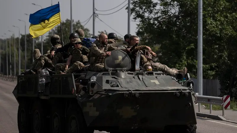 Imagen de un tanque de las tropas ucranianas