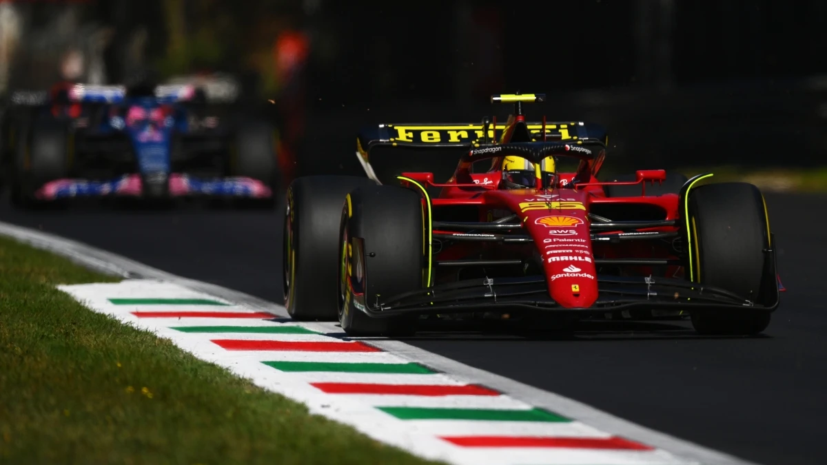 Carlos Sainz durante el GP de Italia