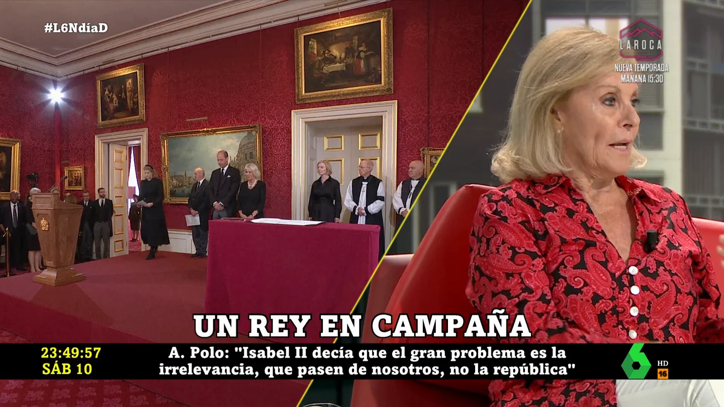 La reflexión de Paloma Barrientos: "Si quitas el envoltorio a la monarquía no nos queda nada" La reflexión de Paloma Barrientos: "Si quitas el envoltorio a la monarquía no nos queda nada"