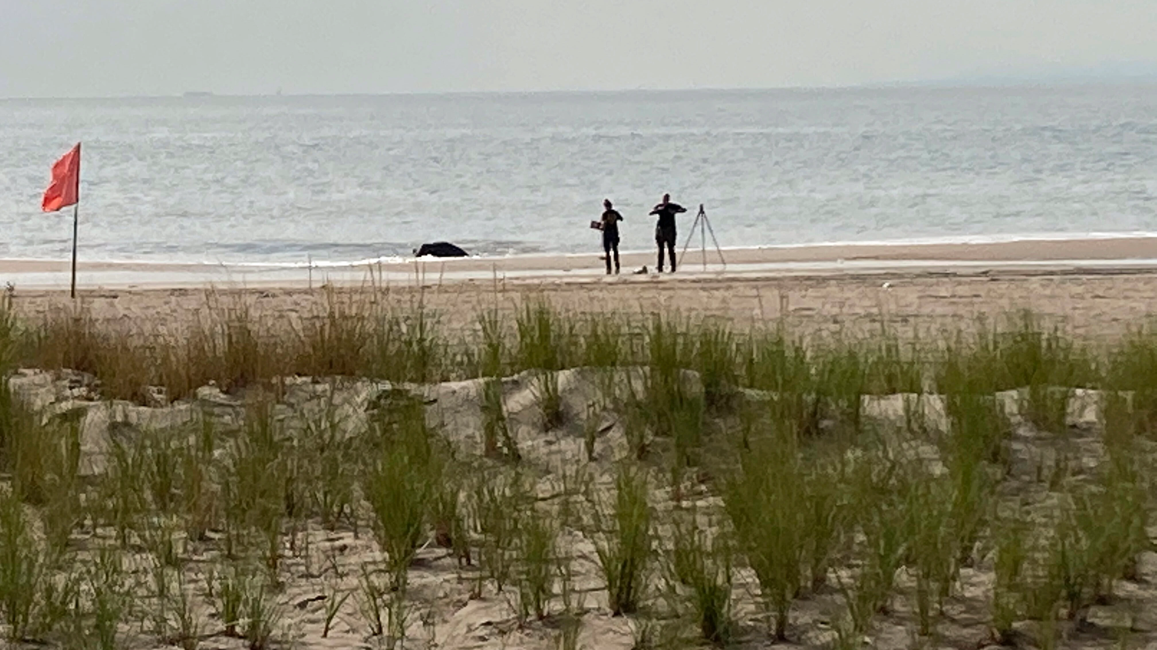 La policía de Nueva York examina un tramo de playa en Coney Island donde han sido hallados los niños