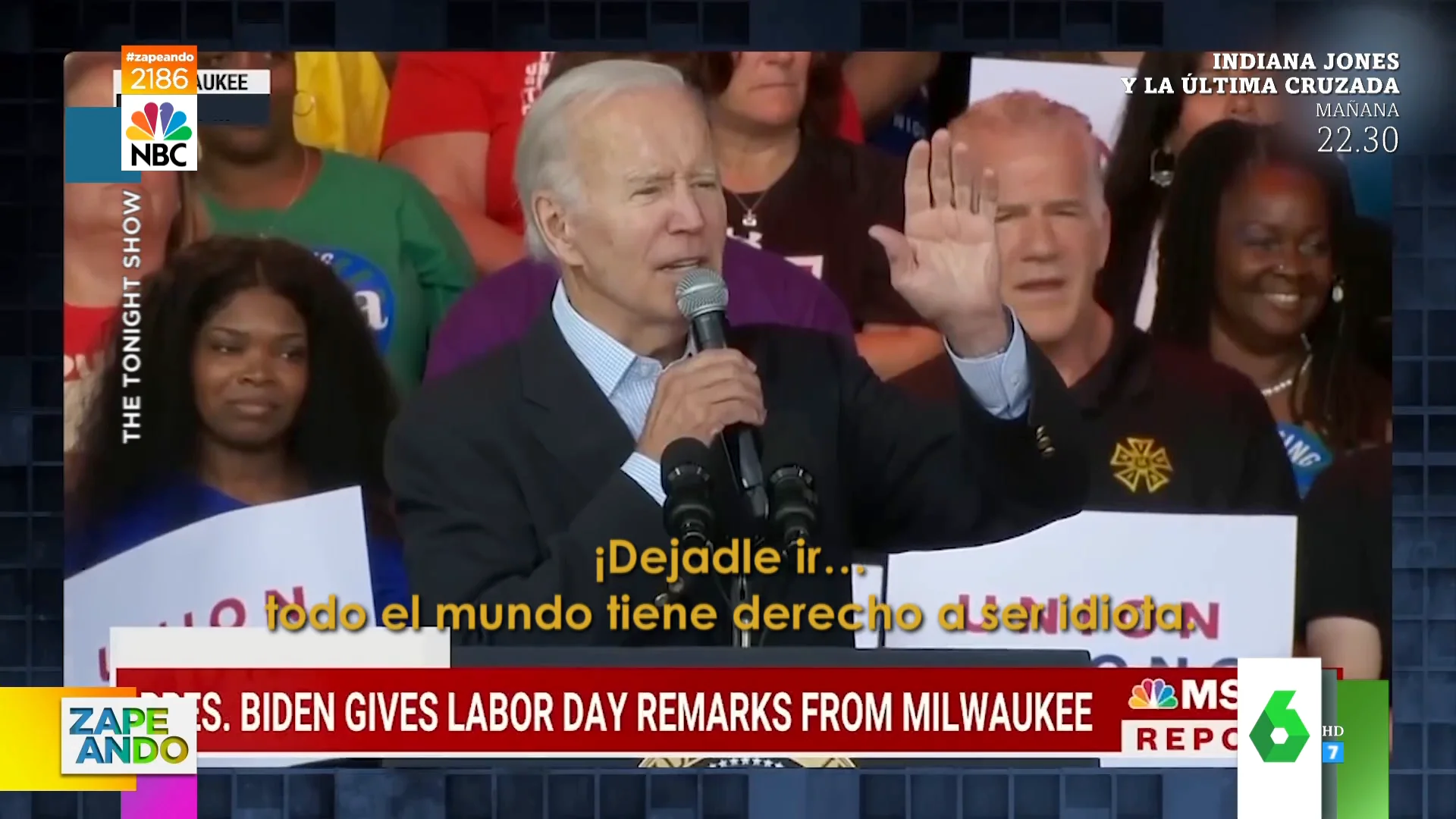 La divertida reacción de Joe Biden cuando le gritan "mentiroso" en pleno acto: "Todo el mundo tiene derecho a ser un idiota"