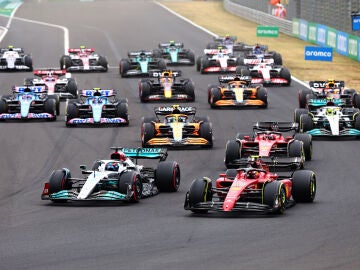 La parrilla de la F1 durante una salida esta temporada