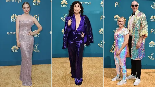 Amanda Seyfried, Sandra Oh y Ariel Dumas y Andrew Ecker se rinden a las lentejuelas Amanda Seyfried, Sandra Oh y Ariel Dumas y Andrew Ecker se rinden a las lentejuelas