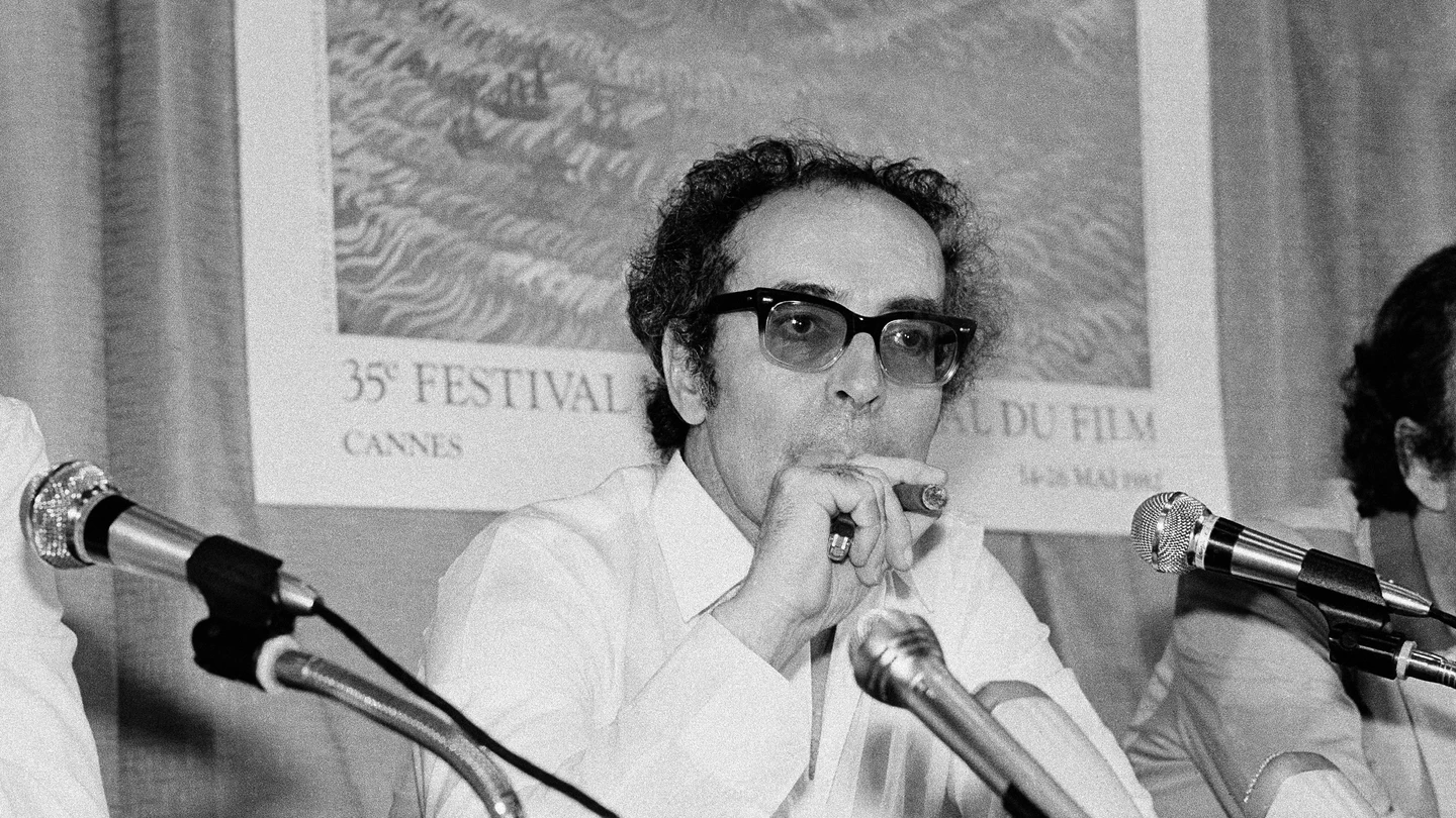 Jean-Luc Godard en el Festival de Cannes en 1982 Jean-Luc Godard en el Festival de Cannes en 1982
