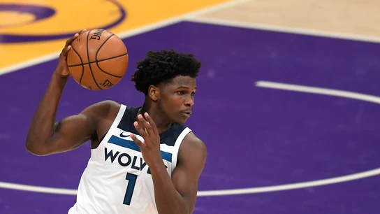 Anthony Edwards, durante un partido de la NBA Anthony Edwards, durante un partido de la NBA