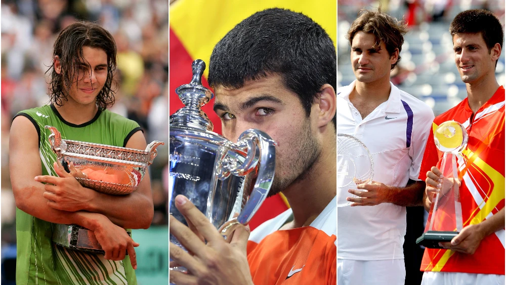 Rafa Nadal, Carlos Alcaraz, Federer y Djokovic