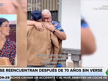 Este es el emotivo momento en el que dos hermanos se reencuentran después de 70 años sin verse