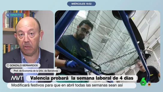 La explicación económica de Gonzalo Bernardos para prever que la jornada laboral de 4 días puede ser "un absoluto desastre" La explicación económica de Gonzalo Bernardos para prever que la jornada laboral de 4 días puede ser "un absoluto desastre"