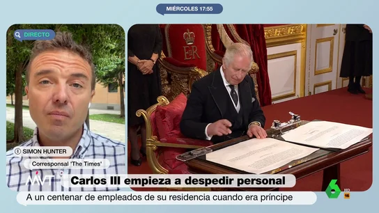 Simon Hunter, tras los polémicos gestos de Carlos III: "Si sigue así la gente querrá que la corona pase directamente a Guillermo" Simon Hunter, tras los polémicos gestos de Carlos III: "Si sigue así la gente querrá que la corona pase directamente a Guillermo"