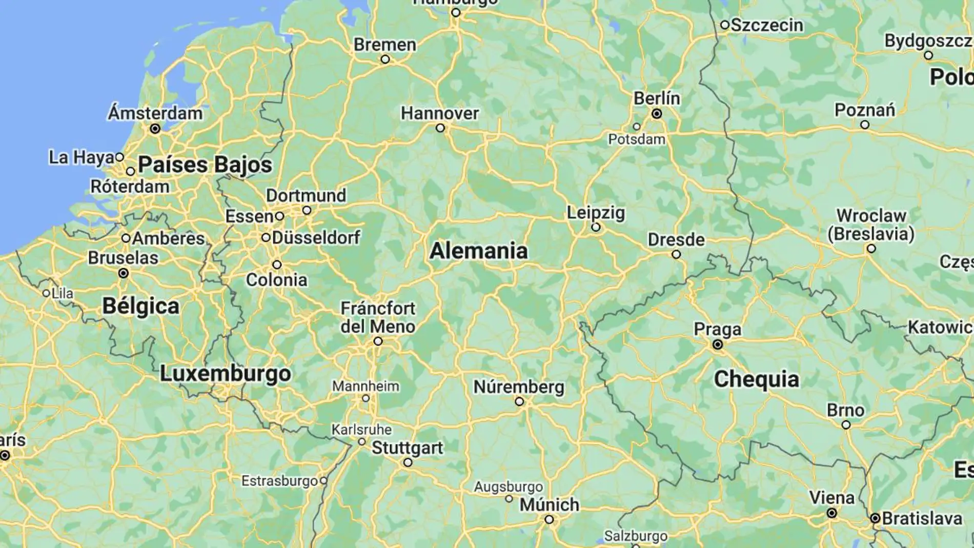 Mapa de Alemania en Google