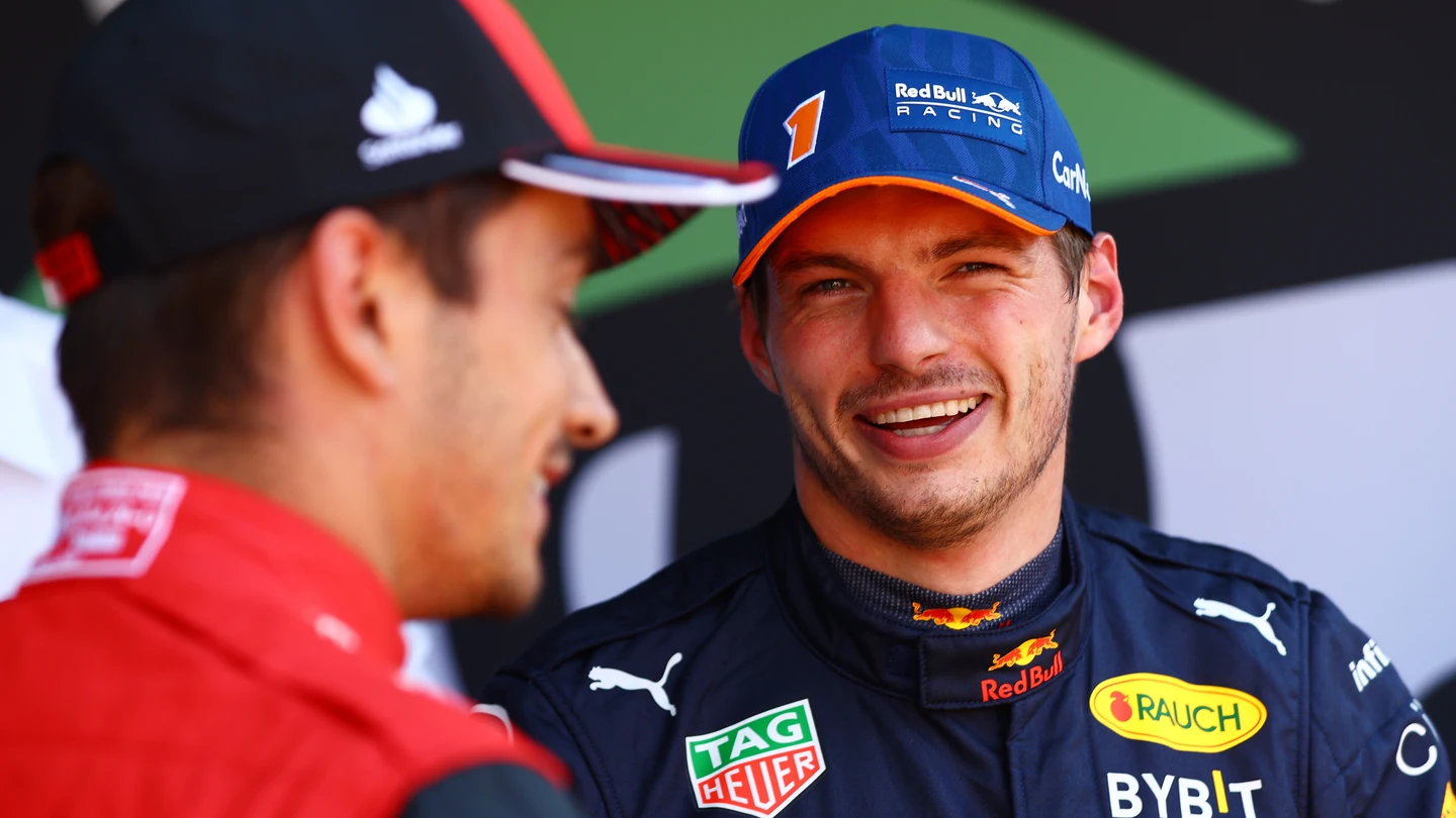 Max Verstappen y Charles Leclerc Max Verstappen y Charles Leclerc