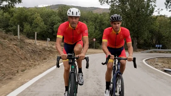 Luis Enrique, en bicicleta Luis Enrique, en bicicleta