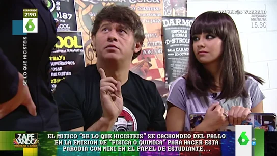 La imitación de Miki Nadal y Cristina Pedroche de una de las escenas más míticas de Física o Química La imitación de Miki Nadal y Cristina Pedroche de una de las escenas más míticas de Física o Química