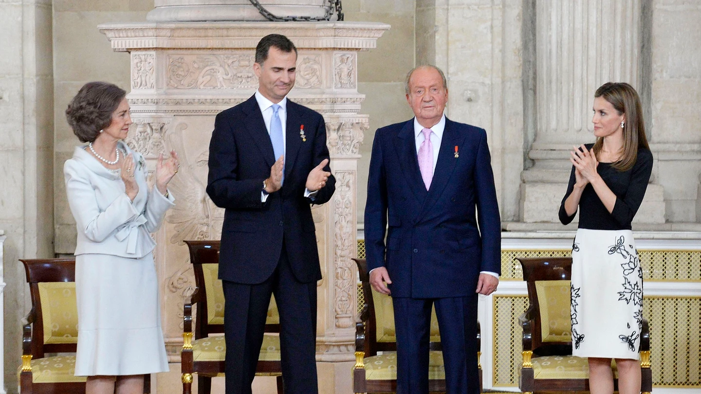 La reina Sofía, Felipe VI, Juan Carlos I y la reina Letizia, en una imagen de archivo La reina Sofía, Felipe VI, Juan Carlos I y la reina Letizia, en una imagen de archivo