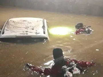 Rescatan a un hombre atrapado en un túnel inundado por la tromba de aguas en la comarca del Maresme
