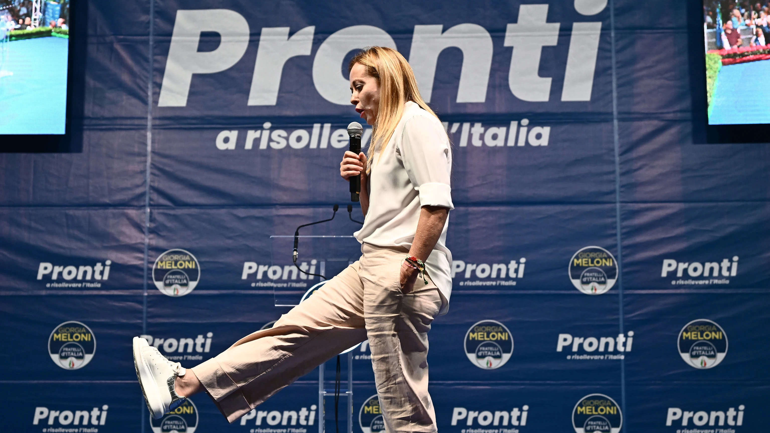 La líder de Hermanos de Italia, Giorgia Meloni. La líder de Hermanos de Italia, Giorgia Meloni.