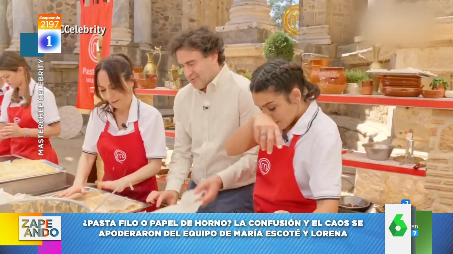 María Escoté cocina el postre de MasterChef Celebrity con papel de horno María Escoté cocina el postre de MasterChef Celebrity con papel de horno