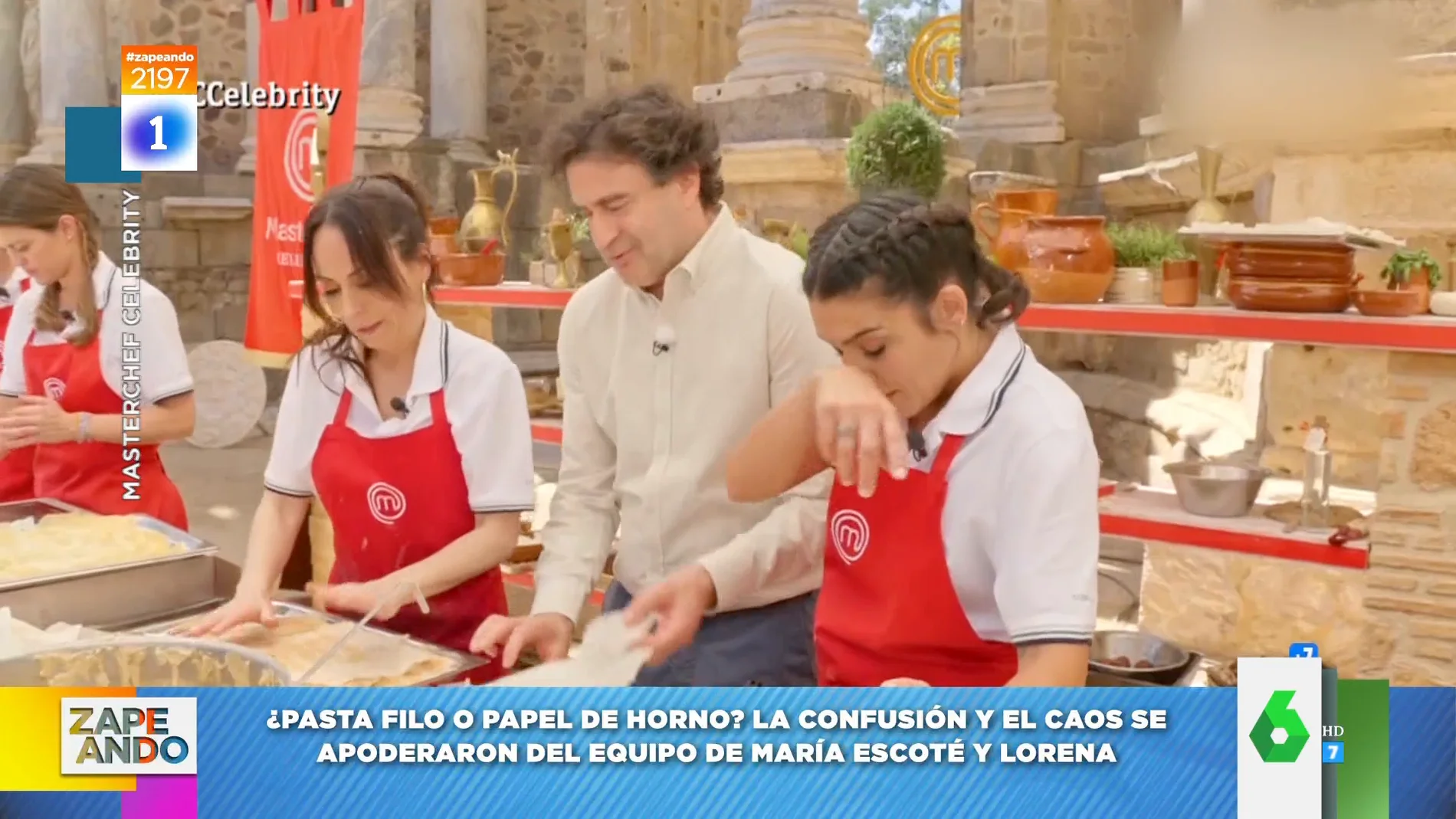 María Escoté cocina el postre de MasterChef Celebrity con papel de horno