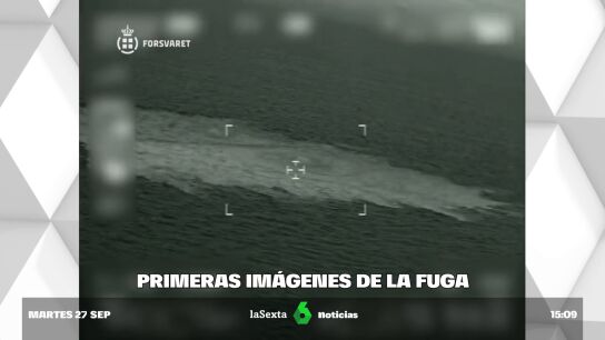 Primeras imágenes de la fuga en el Nord Stream