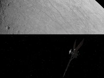Primera imagen del sobrevuelo de Juno por la luna Europa Primera imagen del sobrevuelo de Juno por la luna Europa