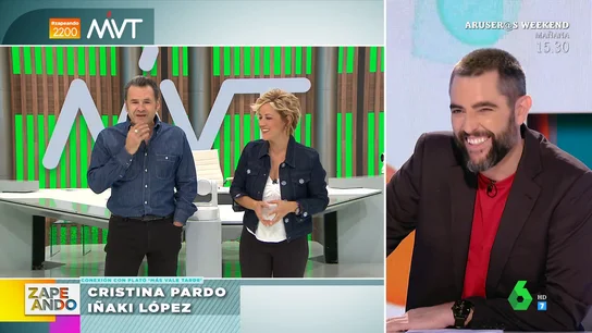 El dardo de Cristina Pardo a Iñaki López al ver que Dani Mateo le ignora El dardo de Cristina Pardo a Iñaki López al ver que Dani Mateo le ignora