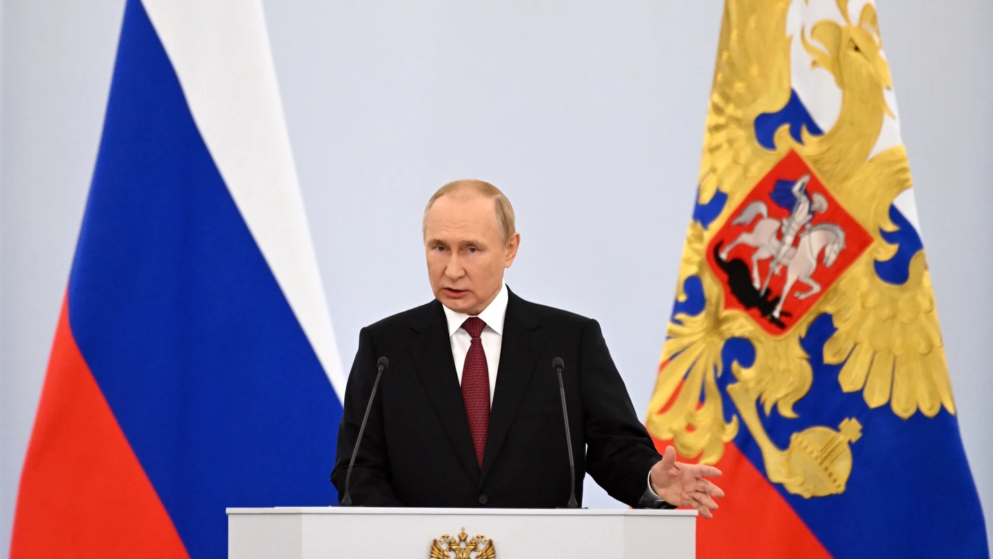 Putin, en la proclamación de la anexión de los territorios ucranianos ocupados Putin, en la proclamación de la anexión de los territorios ucranianos ocupados