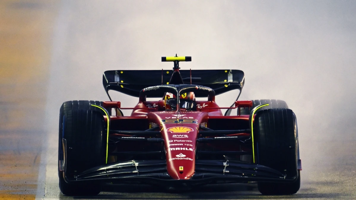 Carlos Sainz durante una vuelta en Singapur