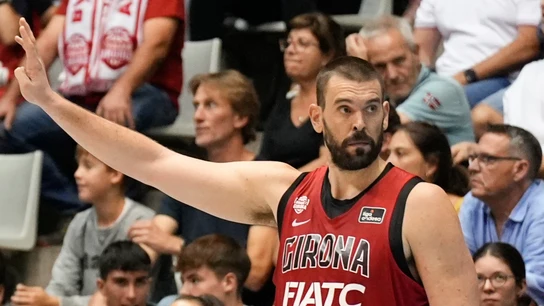 Marc Gasol, con el Basquet Girona Marc Gasol, con el Basquet Girona