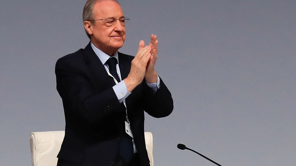 Florentino Pérez, en la Asamblea del Real Madrid