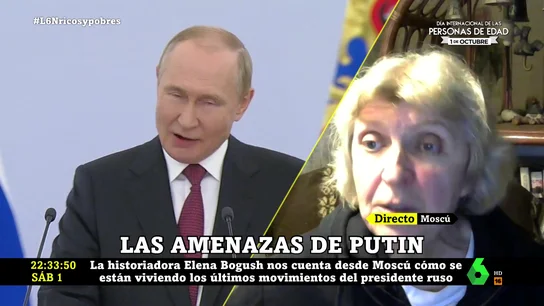 La rusa Elena Bogush analiza la guerra: "Dos personas cercanas a Putin le dijeron que llegó el tiempo de usar las armas nucleares" La rusa Elena Bogush analiza la guerra: "Dos personas cercanas a Putin le dijeron que llegó el tiempo de usar las armas nucleares"