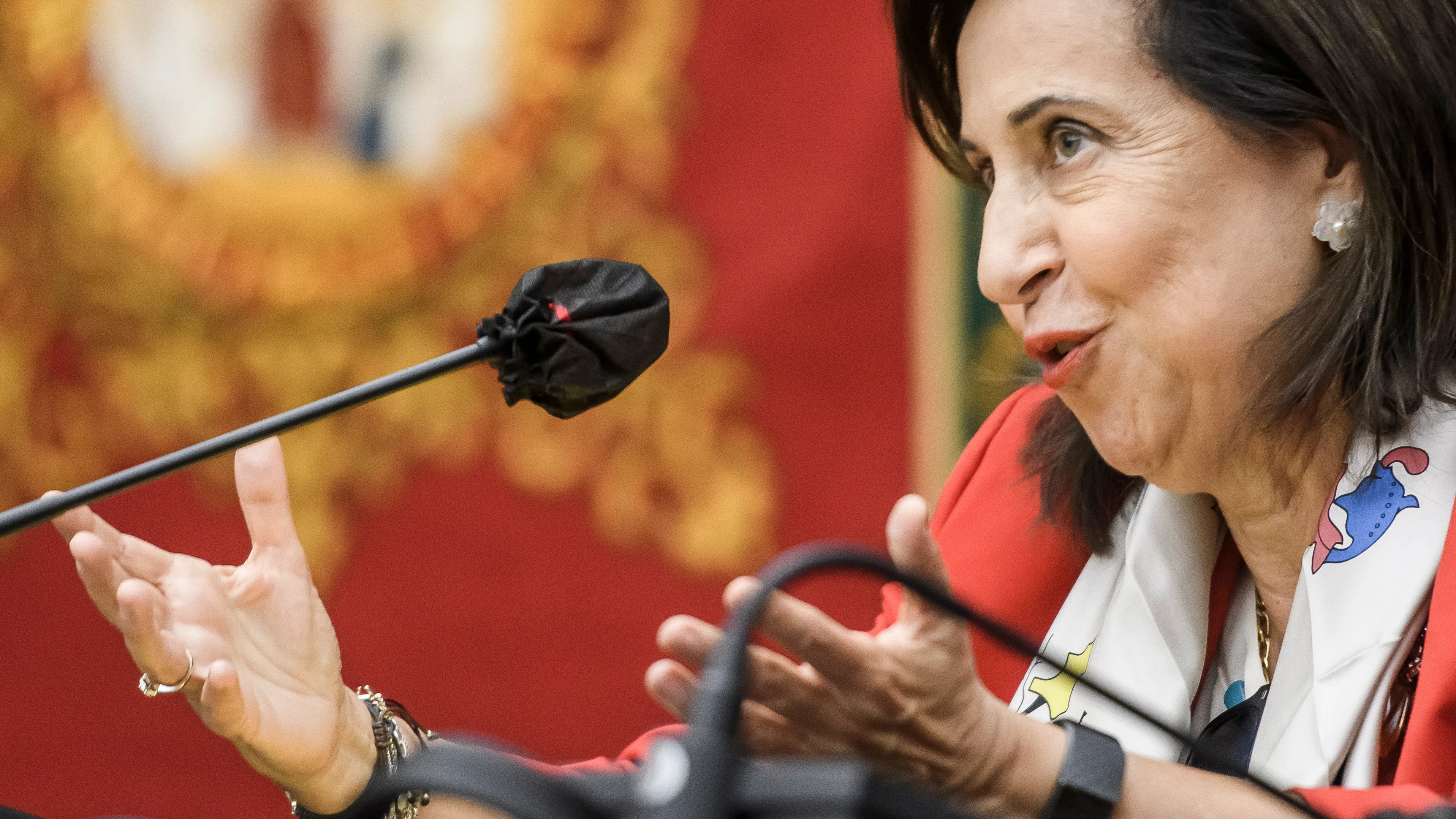 La ministra de Defensa, Margarita Robles, durante un acto