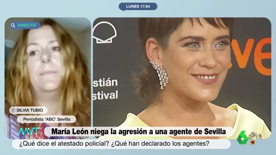 Silvia Tubio detalla el atestado policial de la presunta agresión de María León a un agente: "Hay un parte de lesiones" Silvia Tubio detalla el atestado policial de la presunta agresión de María León a un agente: "Hay un parte de lesiones"