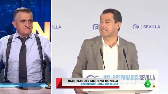 Wyoming, tajante a Juanma Moreno tras suprimir impuestos y pedir dinero al Gobierno: "Quiere que paguen el resto de autonomías" Wyoming, tajante a Juanma Moreno tras suprimir impuestos y pedir dinero al Gobierno: "Quiere que paguen el resto de autonomías"