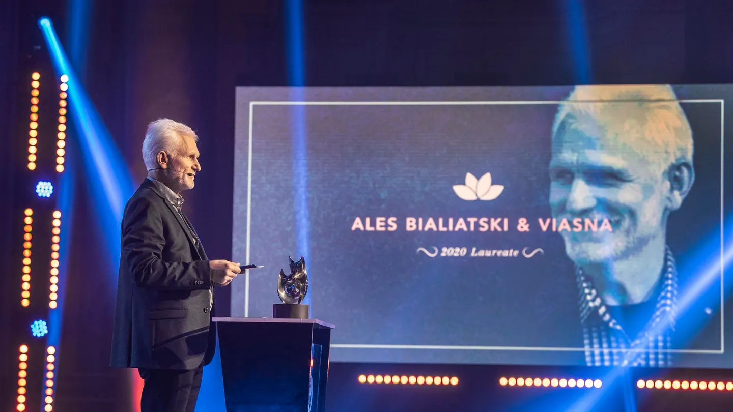 El bielorruso Ales Bialiatski en una foto de 2020 El bielorruso Ales Bialiatski en una foto de 2020