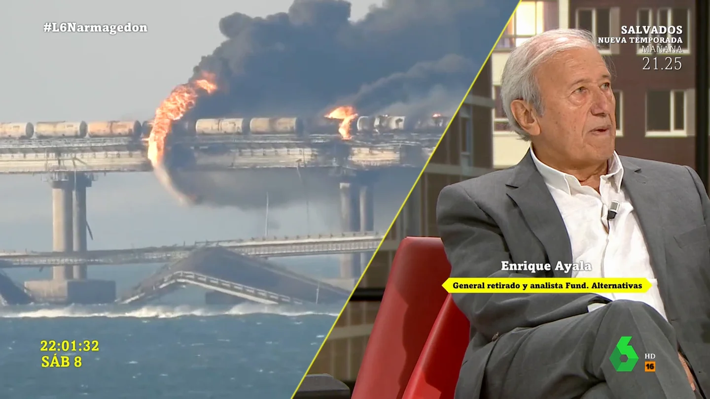 "Va a haber una reacción": el exgeneral Ayala advierte sobre la posibilidad de que Putin use armas nucleares tras el bombardeo al puente de Crimea "Va a haber una reacción": el exgeneral Ayala advierte sobre la posibilidad de que Putin use armas nucleares tras el bombardeo al puente de Crimea