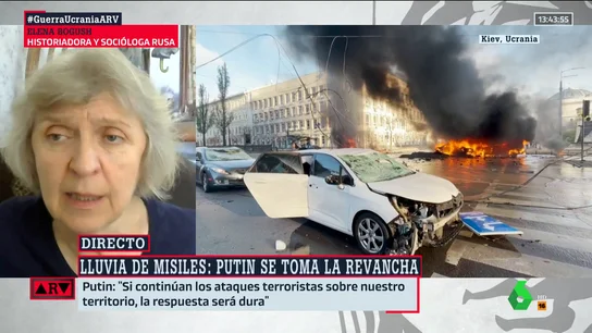 Elena Bogush alerta del giro de estrategia de Putin: "Quiere destruir Ucrania por completo y llevarla a la catástrofe humanitaria" Elena Bogush alerta del giro de estrategia de Putin: "Quiere destruir Ucrania por completo y llevarla a la catástrofe humanitaria"