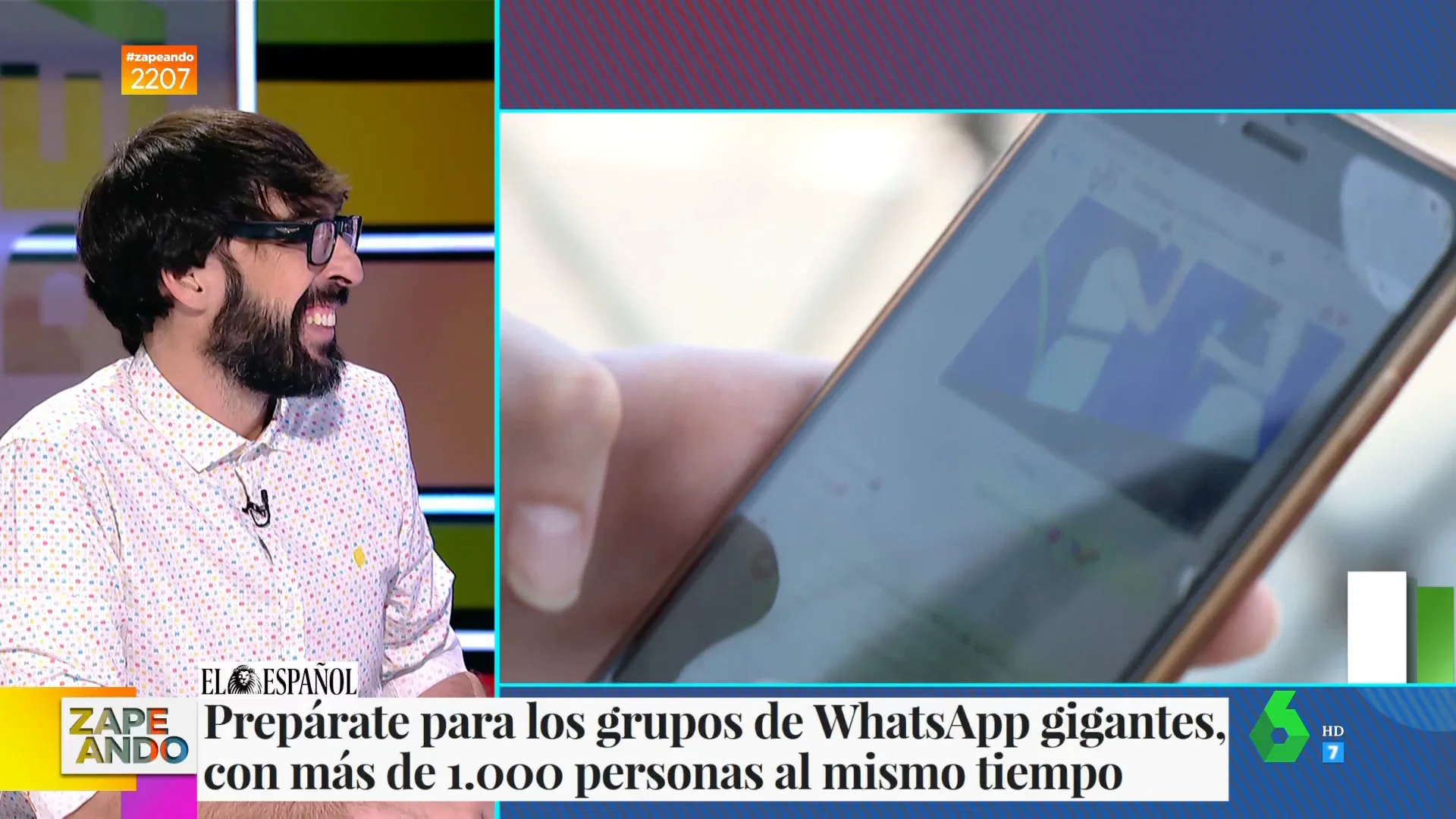 Lorena Castell, Quique Peinado y Thais Villas desvelan sus grupos de Whatsapp: "El más grande es el de Zapeando"