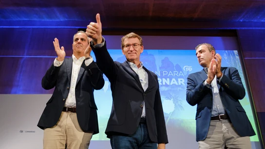 Alberto Núñez Feijóo, durante el acto celebrado en Las Palmas de Gran Canaria Alberto Núñez Feijóo, durante el acto celebrado en Las Palmas de Gran Canaria