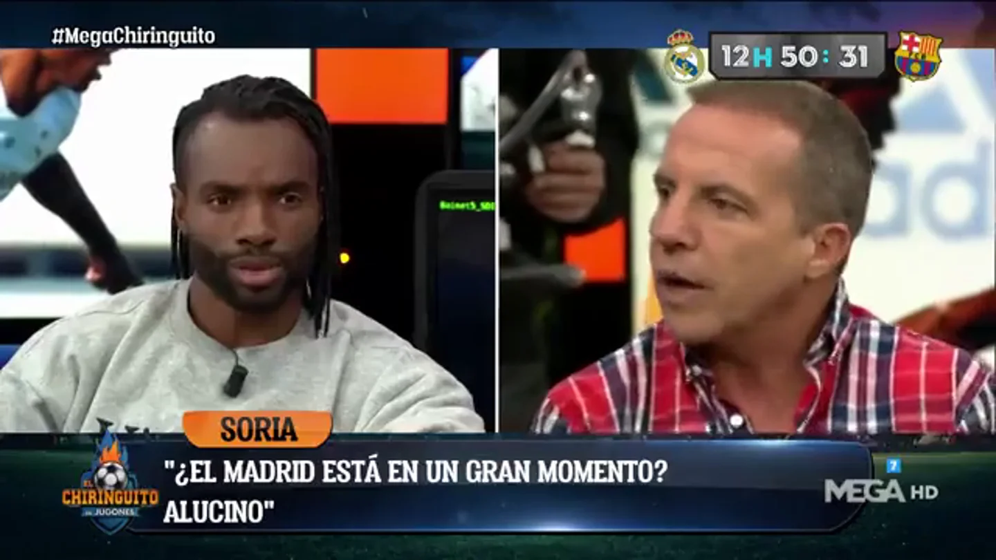 El intenso cara a cara entre Cristóbal Soria y Javi Balboa en 'El Chiringuito': "¿Que el Real Madrid está en un gran momento? Alucino..." El intenso cara a cara entre Cristóbal Soria y Javi Balboa en 'El Chiringuito': "¿Que el Real Madrid está en un gran momento? Alucino..."