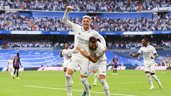 Fede Valverde celebra el 2-0 en El Clásico Fede Valverde celebra el 2-0 en El Clásico