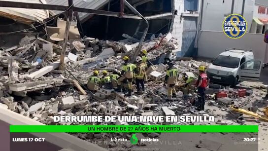 Muere un joven de 28 a&ntilde;os en el derrumbe de una nave industrial en Sevilla