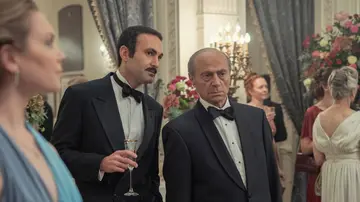 Khalid Abdalla and Salim Dau, as Dodi Al Fayed and his father, the Egyptian businessman Mohamed.