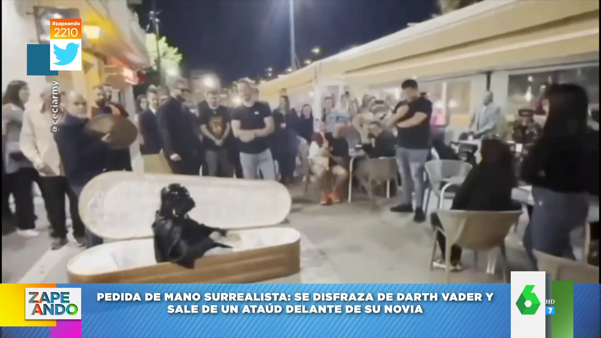 Vídeo viral de pedida de mano con Darth Vader de protagonista