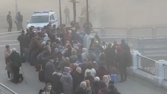 Evacuación de civiles en Jersón Evacuación de civiles en Jersón